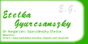etelka gyurcsanszky business card